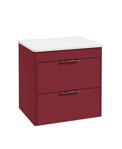 REED Wall Hung Two Drawer Countertop Vanity Unit