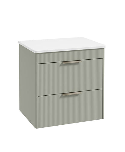 REED Wall Hung Two Drawer Countertop Vanity Unit