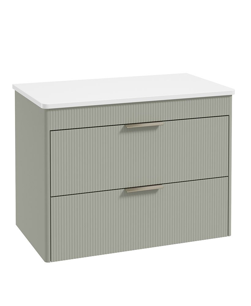 REED Wall Hung Two Drawer Countertop Vanity Unit