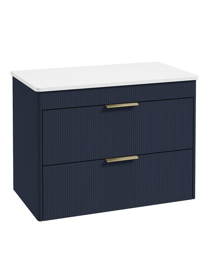 REED Wall Hung Two Drawer Countertop Vanity Unit