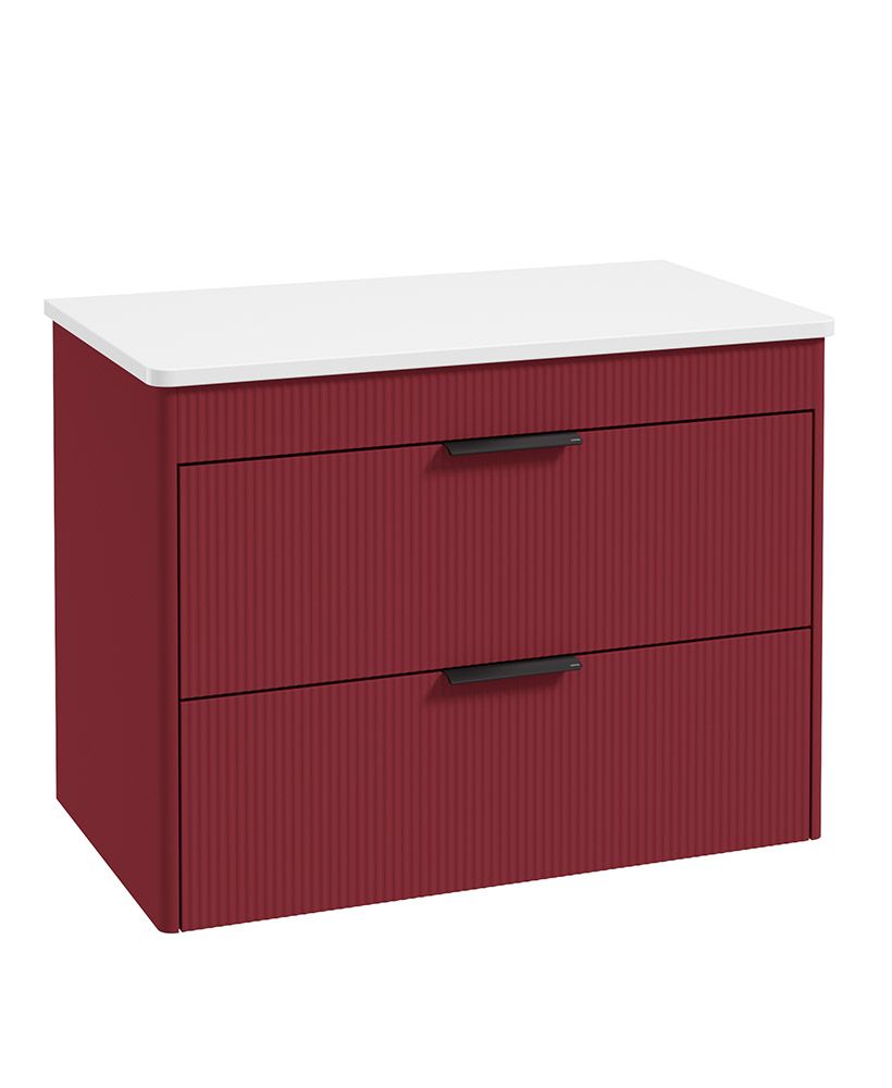 REED Wall Hung Two Drawer Countertop Vanity Unit