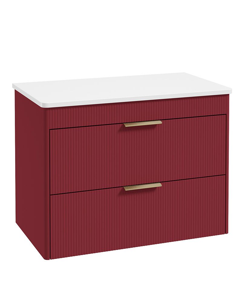 REED Wall Hung Two Drawer Countertop Vanity Unit