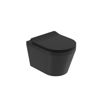 LIVING Wall Hung WC Matt Black & Soft Close Seat