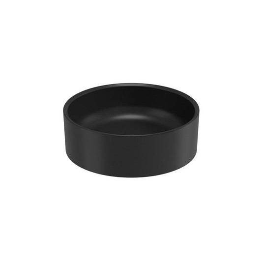 LIVING Round Countertop Wash Basin Matt Black & Waste