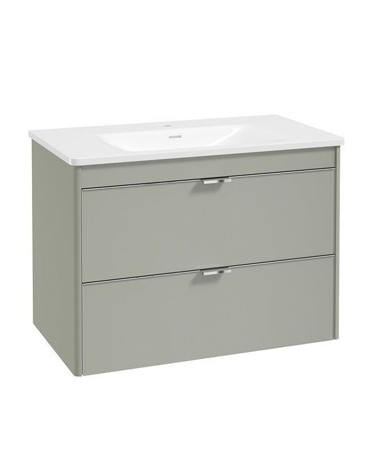 LUMIERE Wall Hung 80cm Two Drawer Vanity