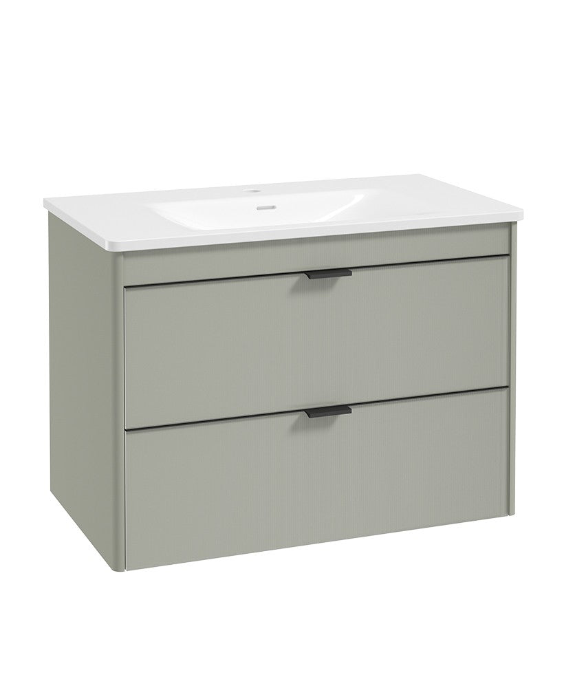 LUMIERE Wall Hung 80cm Two Drawer Vanity
