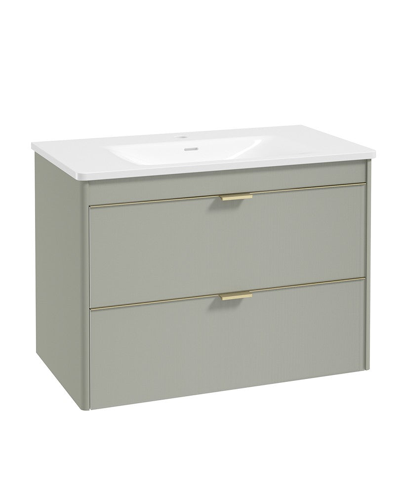 LUMIERE Wall Hung 80cm Two Drawer Vanity