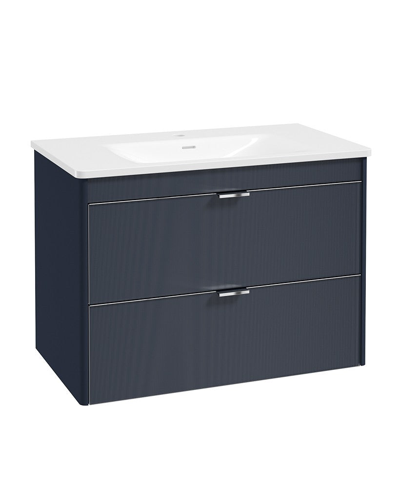 LUMIERE Wall Hung 80cm Two Drawer Vanity