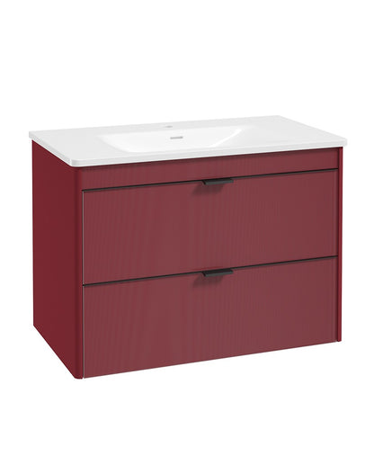 LUMIERE Wall Hung 80cm Two Drawer Vanity