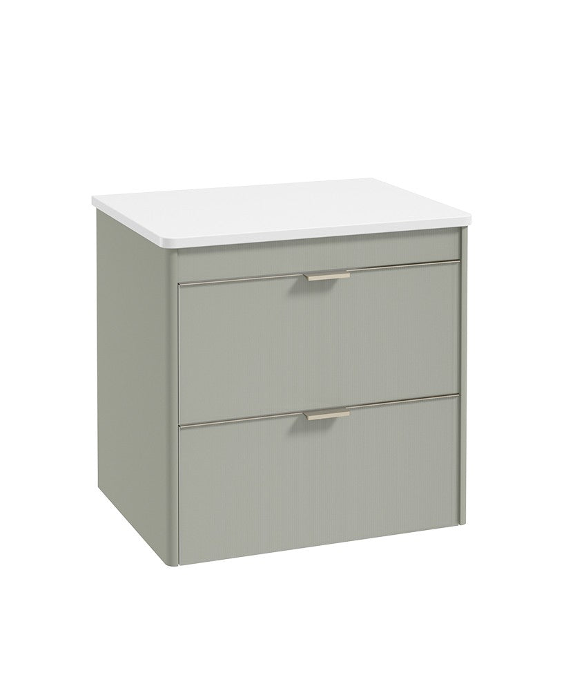 LUMIERE Wall Hung 60cm Two Drawer Countertop Vanity Basin