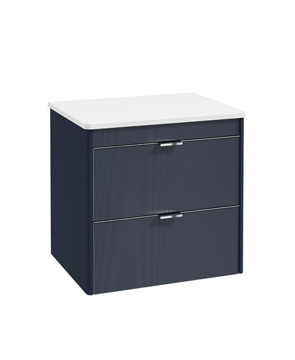 LUMIERE Wall Hung 60cm Two Drawer Countertop Vanity Basin