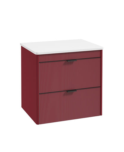 LUMIERE Wall Hung 60cm Two Drawer Countertop Vanity Basin