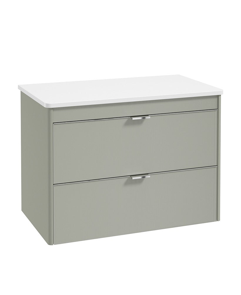 LUMIERE Wall Hung 80cm Two Drawer Countertop Vanity