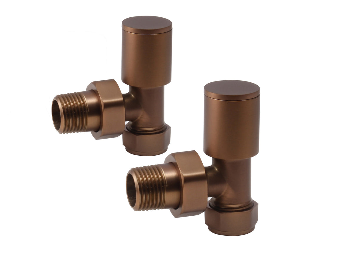 Amie Round Angled Rad Valve Country Bronze