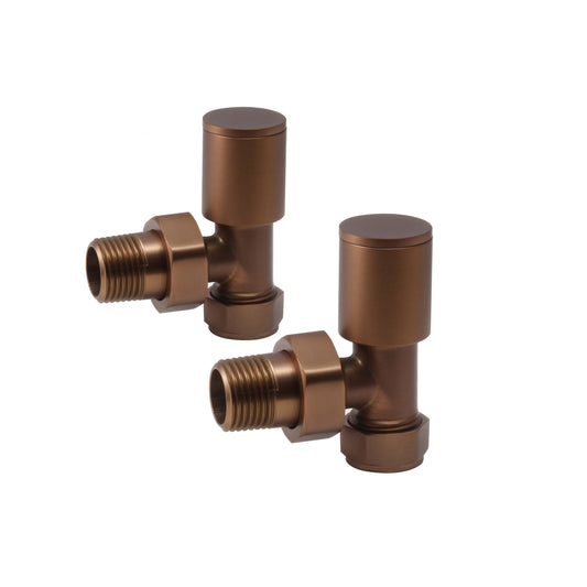 Amie Round Angled Rad Valve Country Bronze