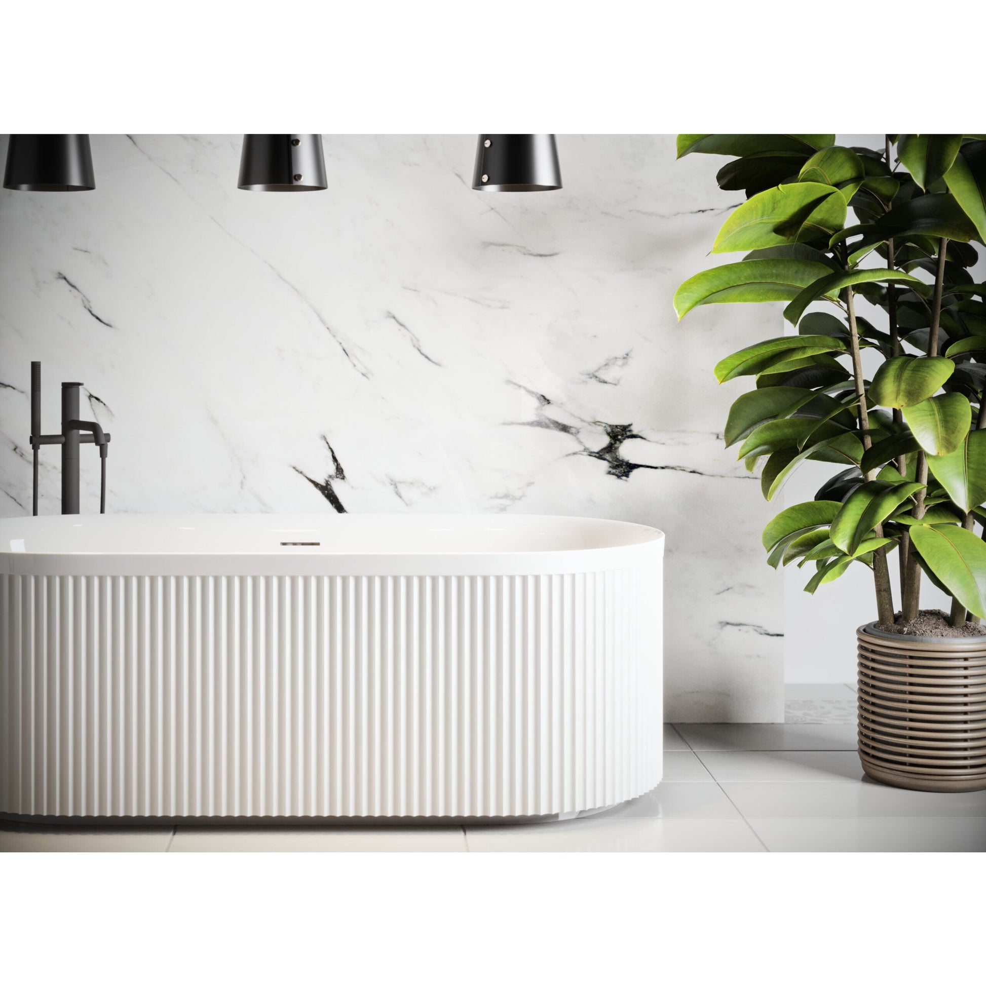 Avara Fluted  Freestanding Bath