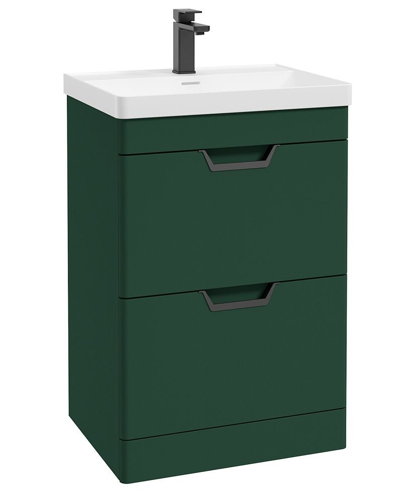 FREYA Floorstanding Two Drawer Vanity Unit & Basin