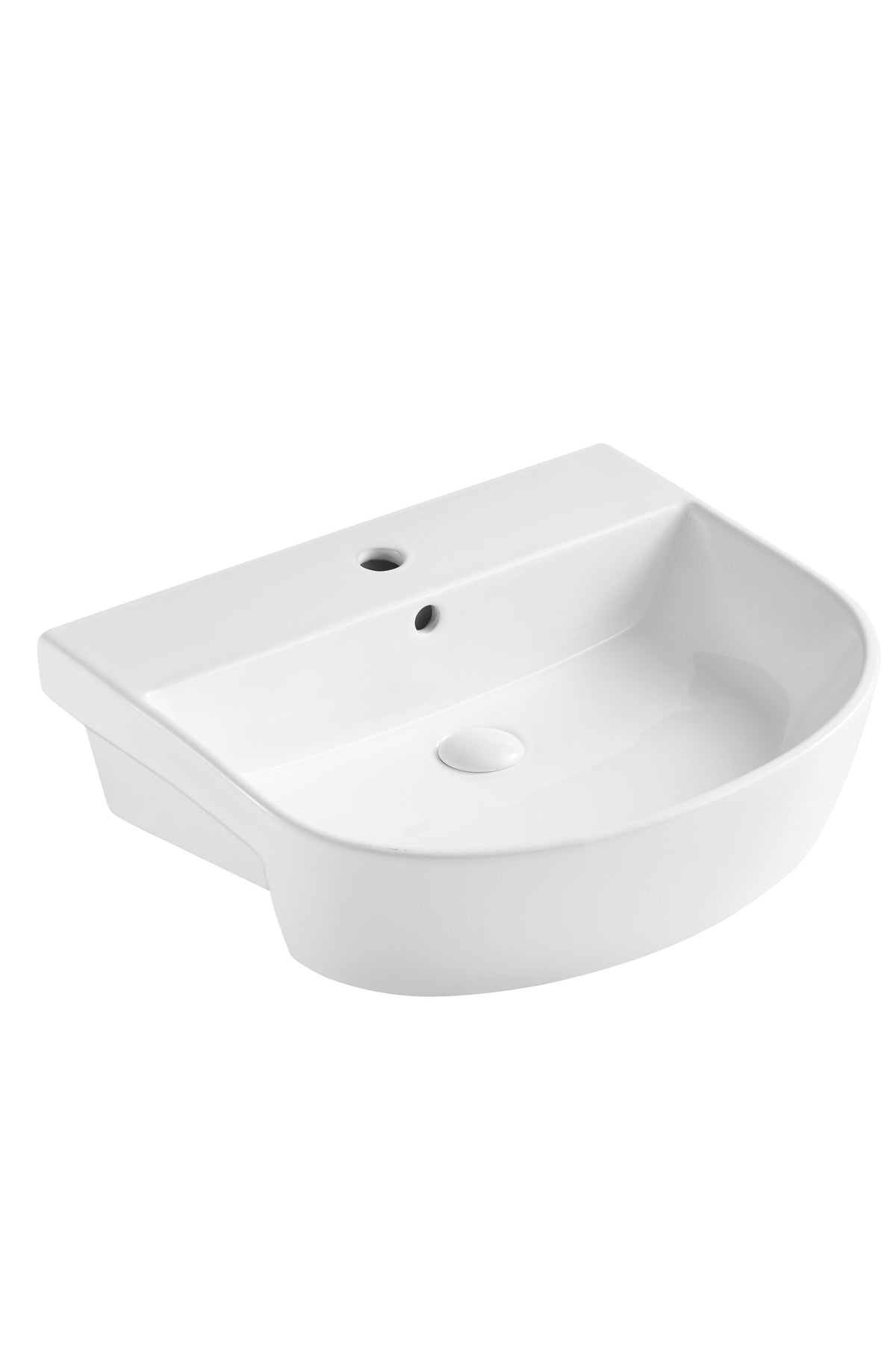 55cm Round Semi-Recessed Basin