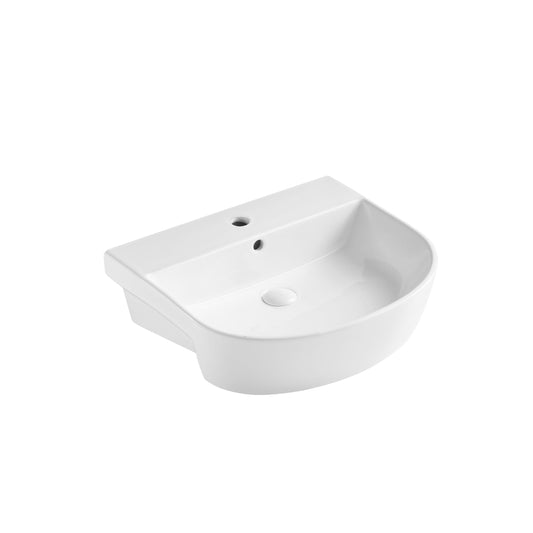 55cm Round Semi-Recessed Basin
