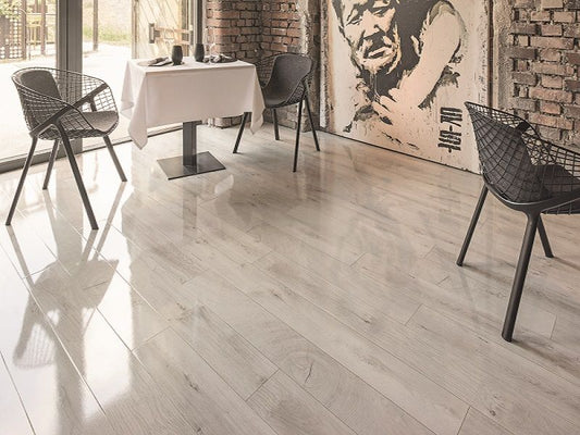 Fresco Snow Gloss 8mm Pack Size 2.20m² - Tile Depot - 