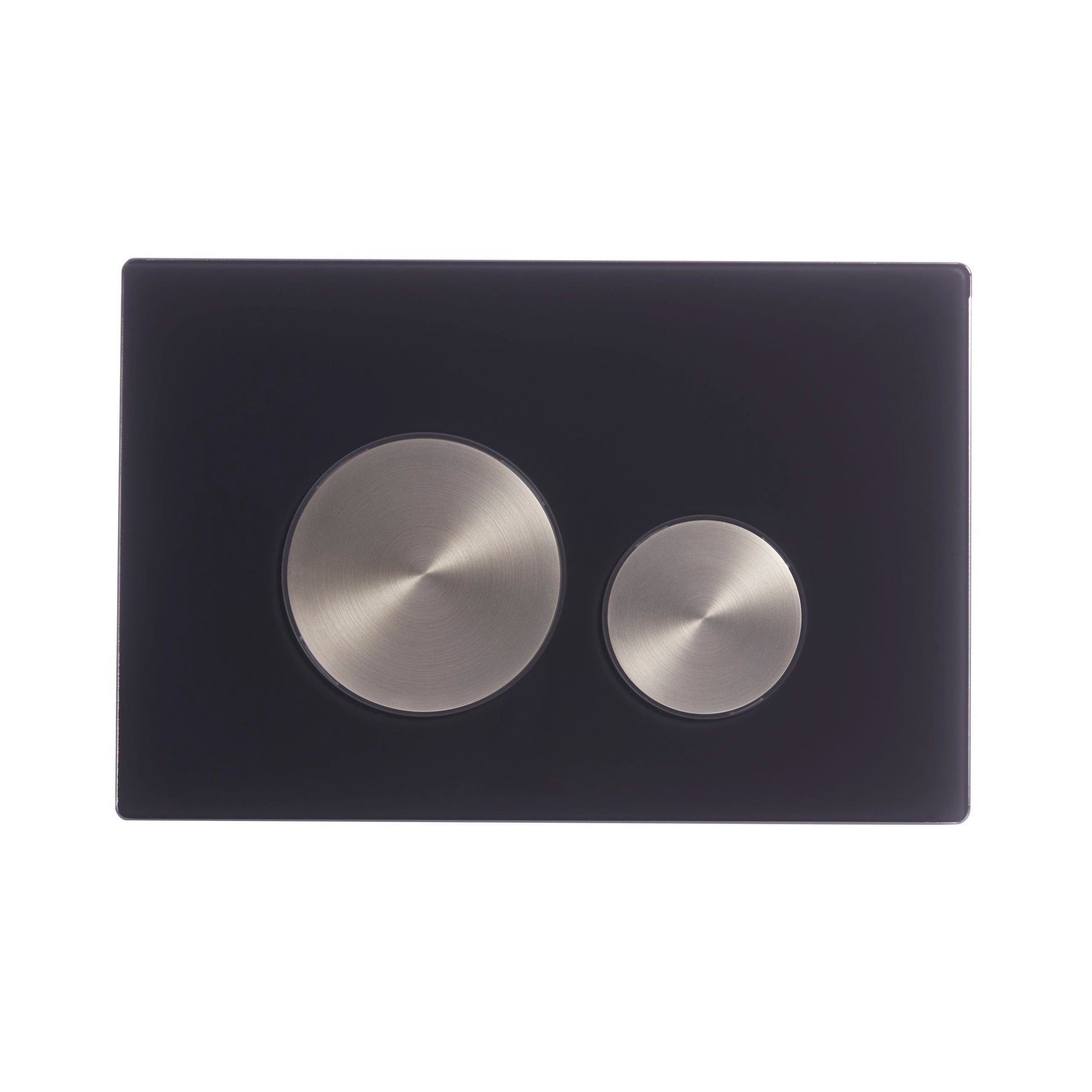 Black Glass Flush Plate With Copper Nickel Buttons