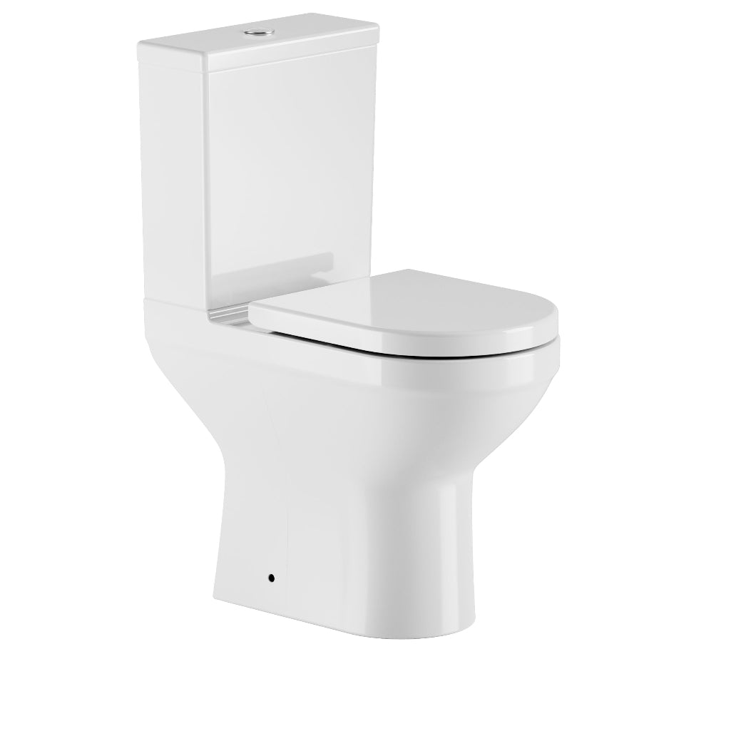 Kovera Rimless Comfort Height Open Back Close Coupled WC inc. Seat