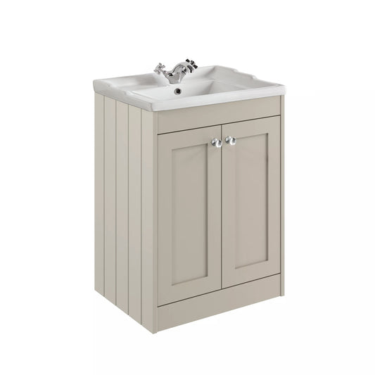 Kylemore 600mm Floor Standing Unit Oyster Stone