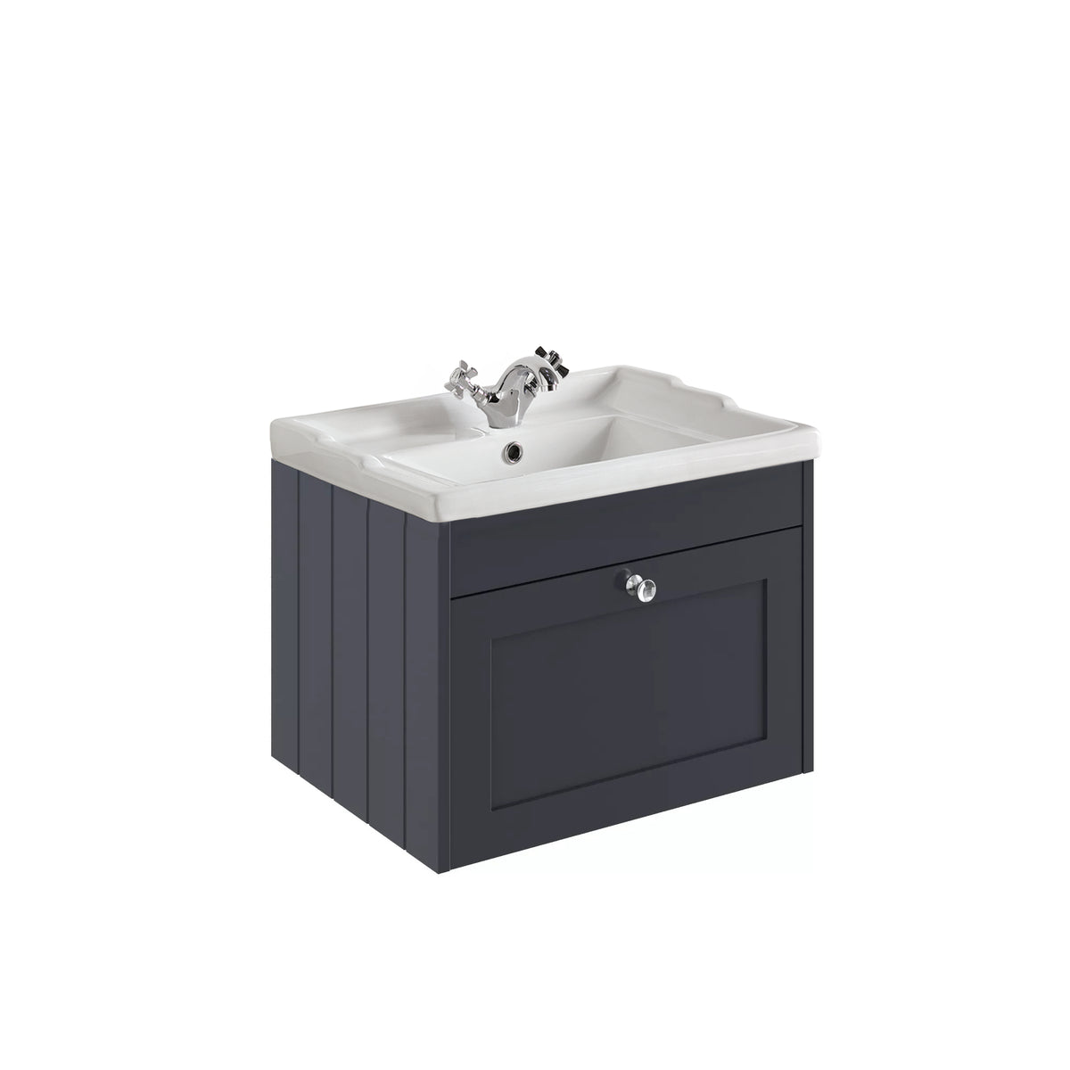 Kylemore 600mm Wall Hung Single Drawer Unit Satin Anthracite