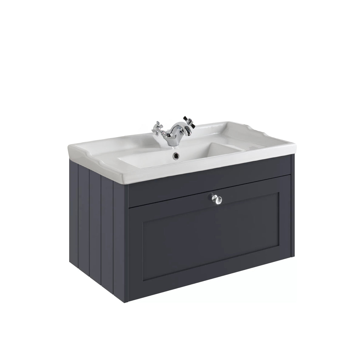 Kylemore 800mm Wall Hung Single Drawer Unit Satin Anthracite