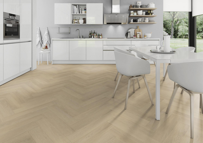 Linen Oak Herringbone LVT Dryback