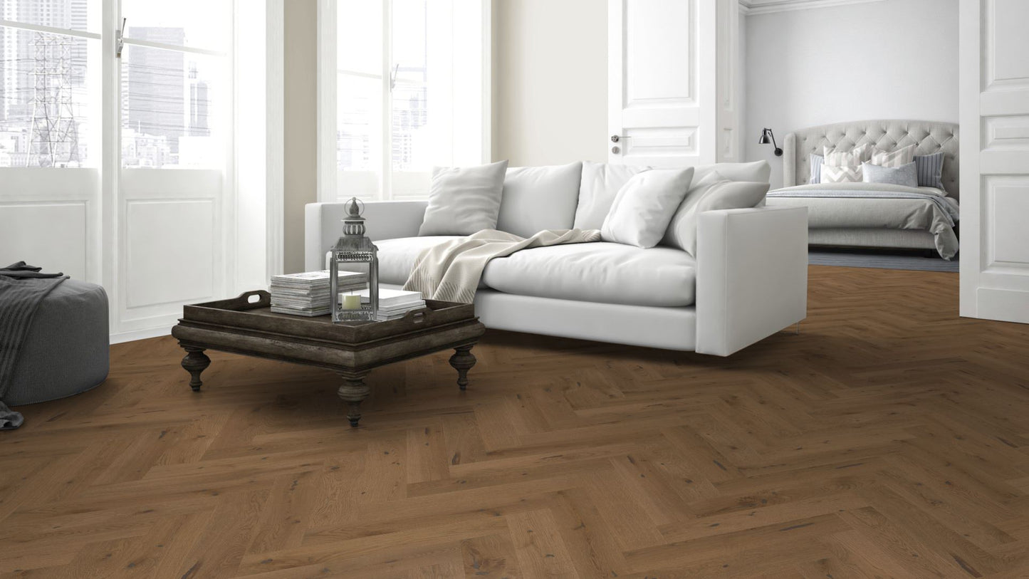 The Castro Collection Smoked White Oak Herringbone 120