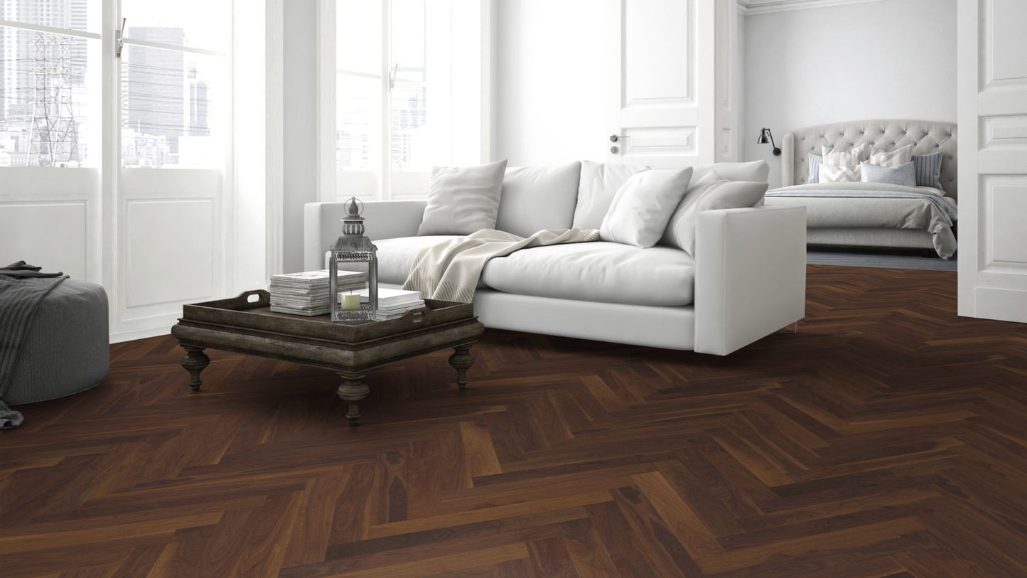 The Castro Collection Walnut Herringbone 90