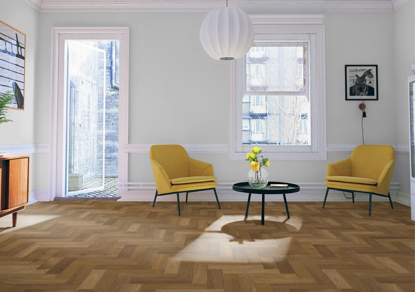 Strata Fifteen Harvest Oak Herringbone 90 - Engineered