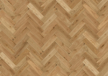 Strata Fifteen Natural Brushed Oak Herringbone 90 - Engineered