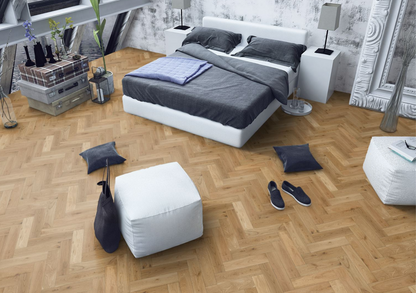 Strata Fifteen Natural Brushed Oak Herringbone 90 - Engineered