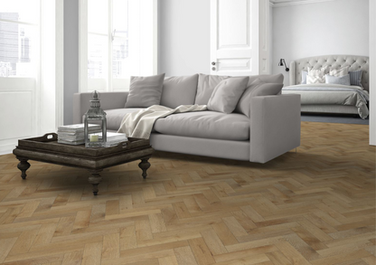 Strata Fifteen Orchid White Oak Herringbone 90 - Engineered