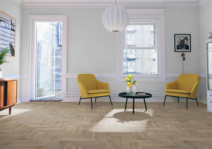 Strata Fifteen Pearl Grey Oak Herringbone 90 - Herringbone