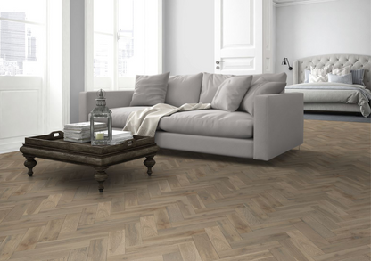 Strata Fifteen Pearl Grey Oak Herringbone 90 - Herringbone