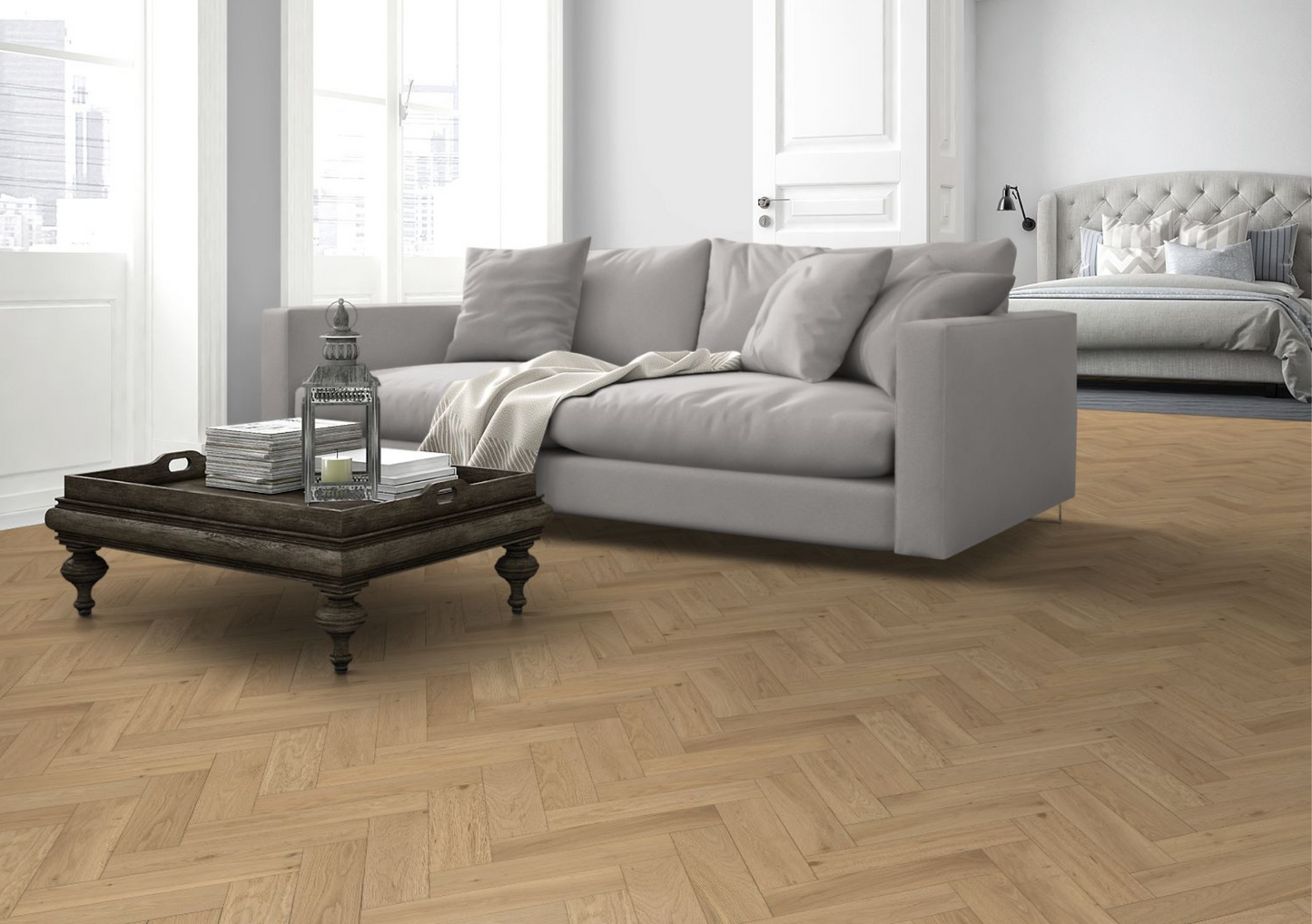 Strata Fifteen Whisper Oak Herringbone 90 - Engineered