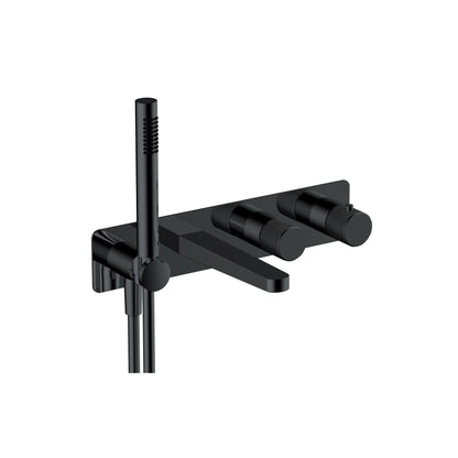RAKAmalfi Thermostatic Dual Outlet Horizontal Concealed Valve with Bath Spout Inc Shower Kit