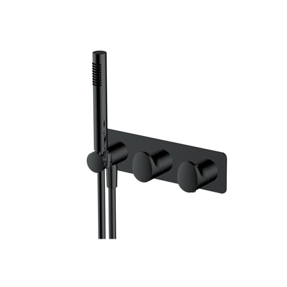 RAK Portofino Thermostatic Dual Outlet Horizontal Concealed Valve Inc Shower Kit