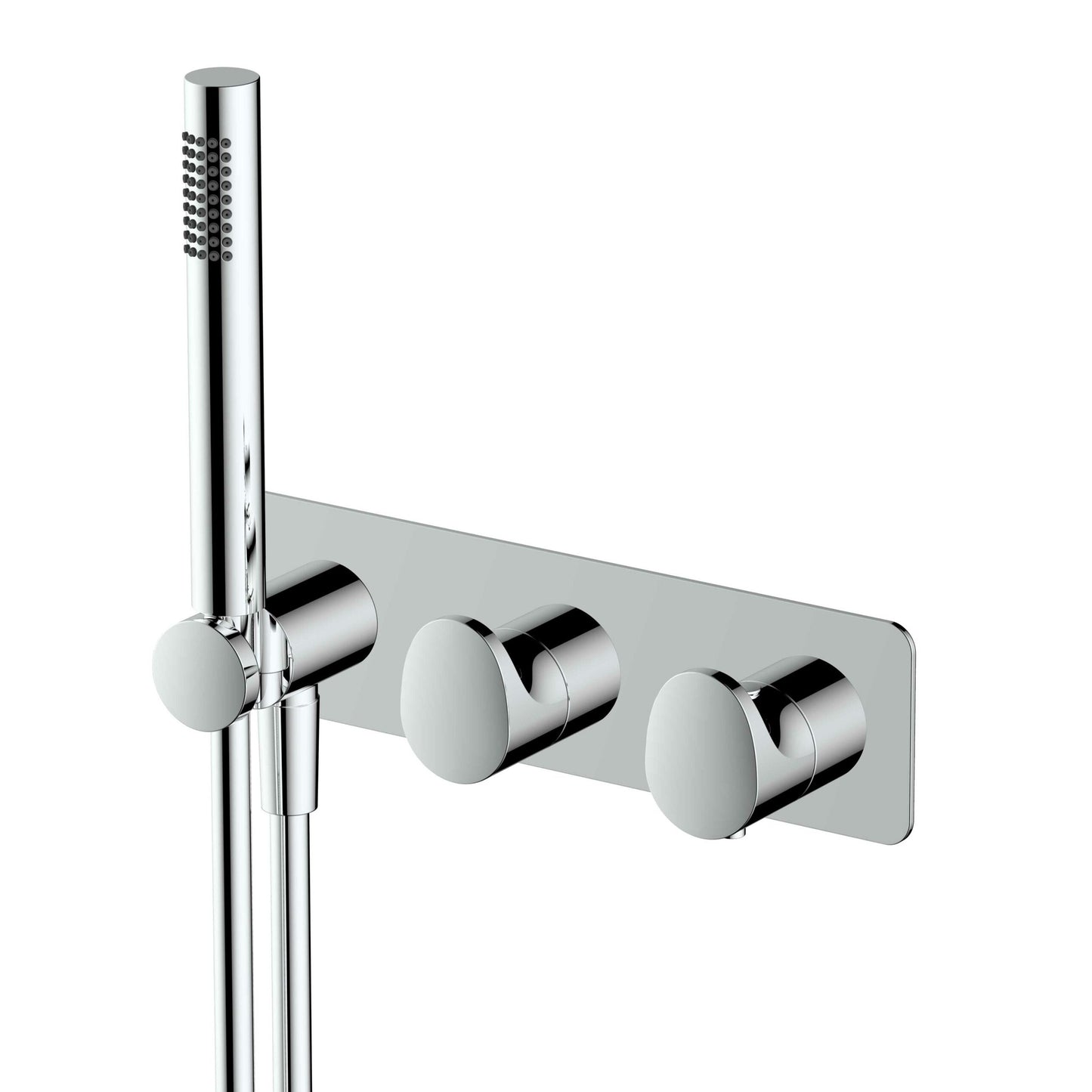 RAK Portofino Thermostatic Dual Outlet Horizontal Concealed Valve Inc Shower Kit