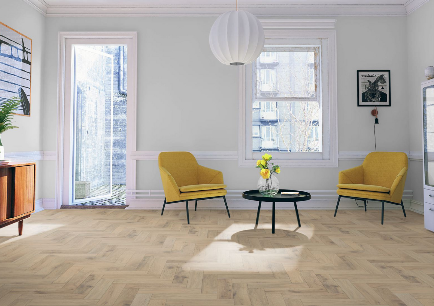 Strata Fifteen Romantic Oak Herringbone 90 - Engineered