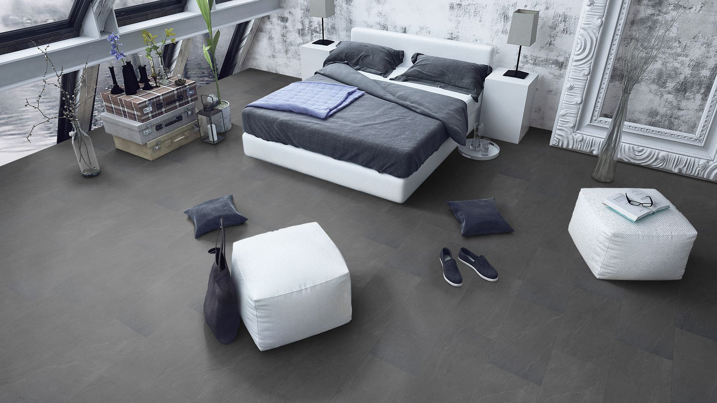 Charcoal Slate LVT Dryback