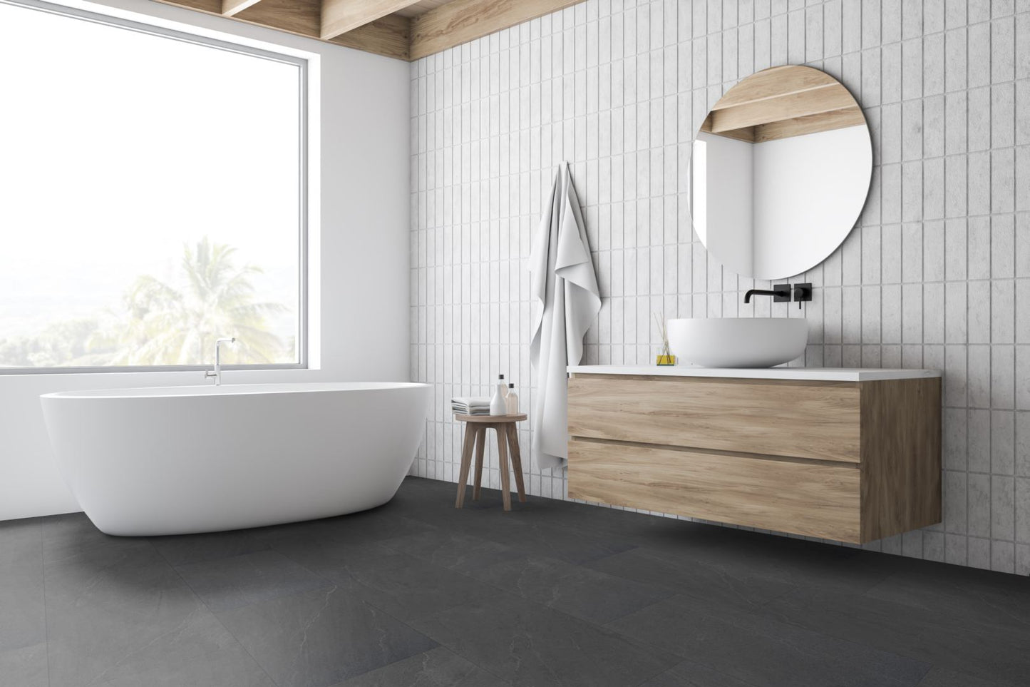 Charcoal Slate LVT Dryback