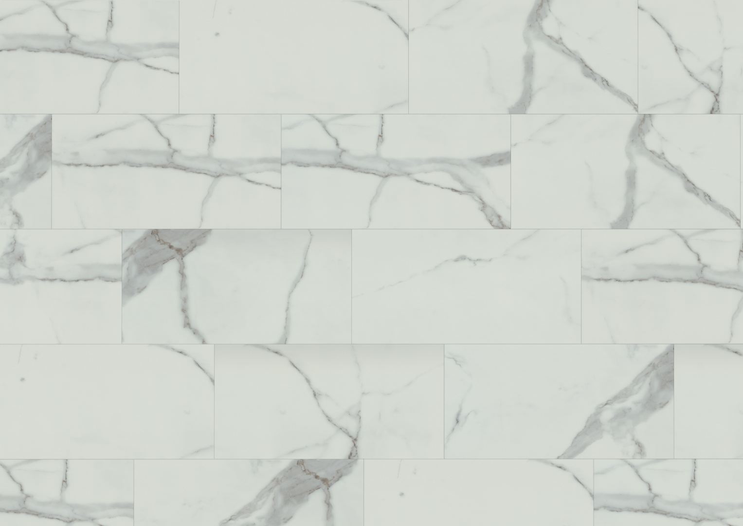 Carrara White Marble Matt LVT Dryback
