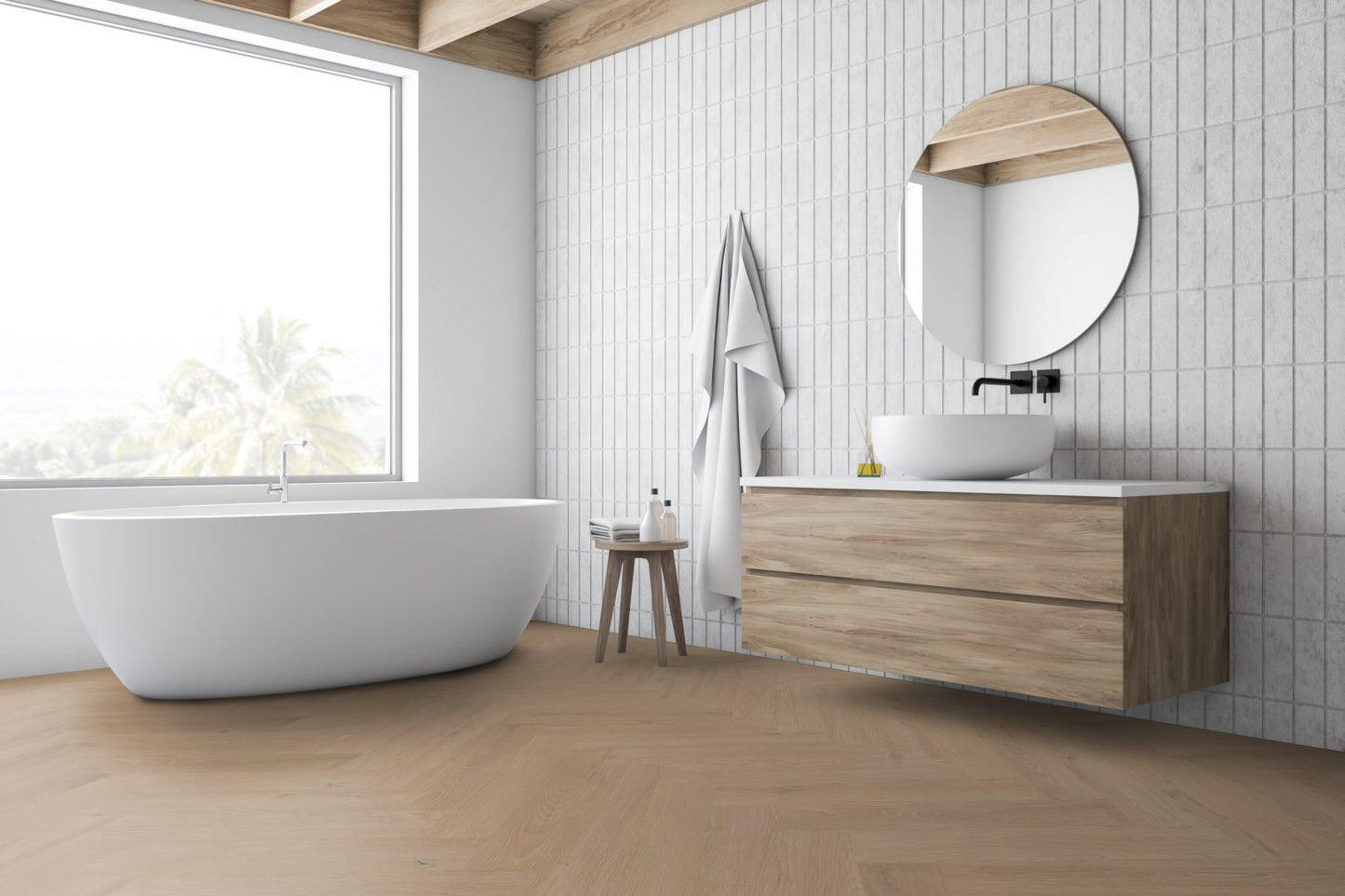 Sahara Oak Herringbone LVT Dryback