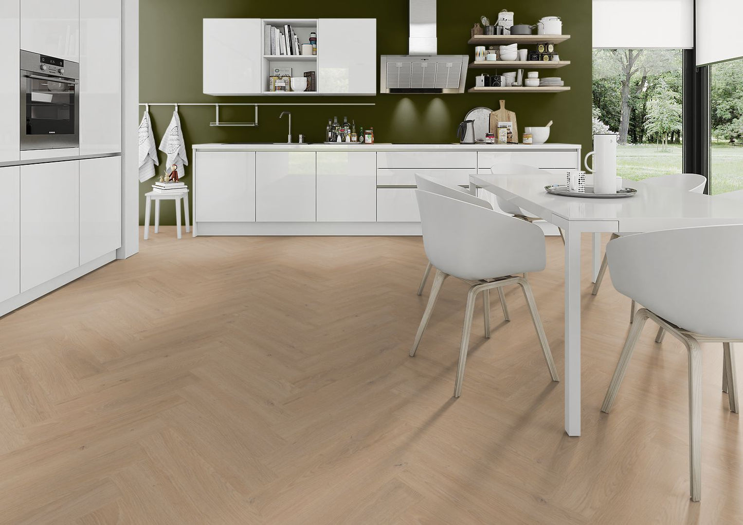 Sahara Oak Herringbone LVT Dryback