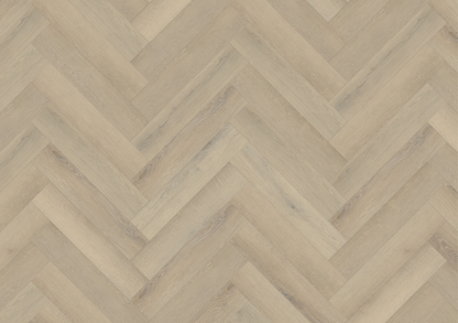 Seashell Oak Herringbone LVT Dryback