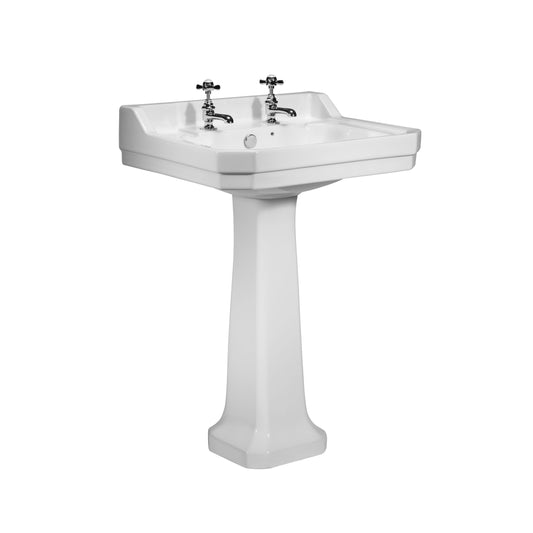 Vitoria 605mm 2 Tap Hole Square basin only